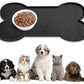 Dog Food Mats for Floors Waterproof Silicone Dog Bowl Mat with Raised Edge