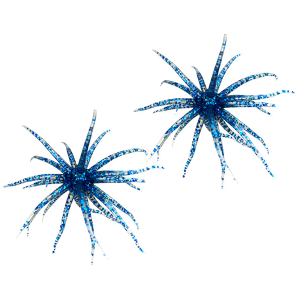 2 PCS Lifelike Floating Sea Urchin Soft Bait with Glitter Tentacle Creature Lure for Fishing
