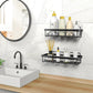 2Pcs Bathroom Shower Organizer Rack Storage Shelf Basket