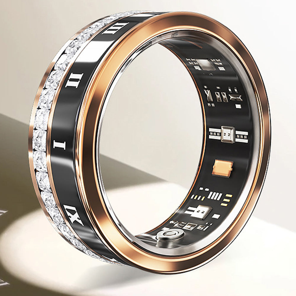 Smart Fitness Ring Health Rings Fitness Tracker Ring with Heart Rate Sleep Monitoring-Rose Gold