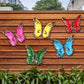 10Pcs 11x9CM Colorful Metal Butterfly Wall Decor Outdoor Lawn Art Metal Decoration
