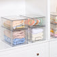 Stackable Clear Makeup Organizer Drawer for Skincare Storage