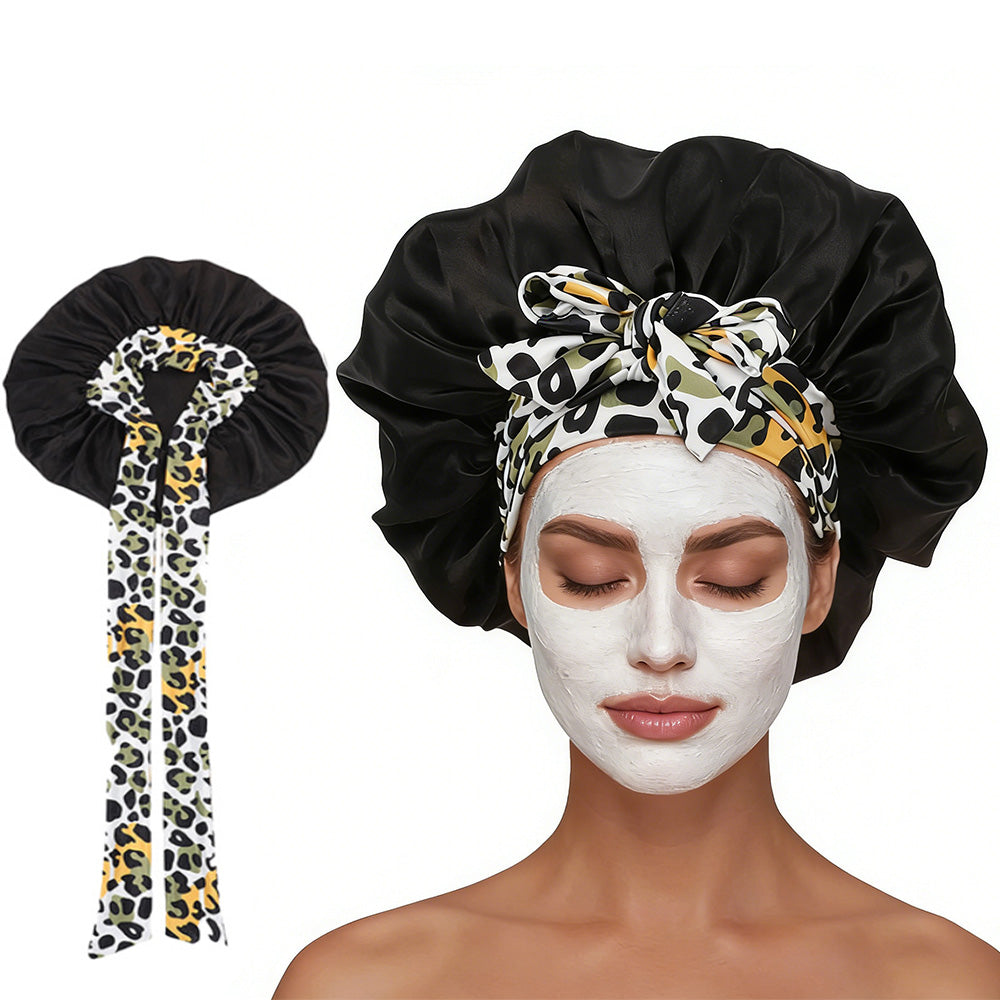 Satin Bonnet for Sleeping Double Layer Sleep Hair Bonnets Caps for Curly Braid Hair