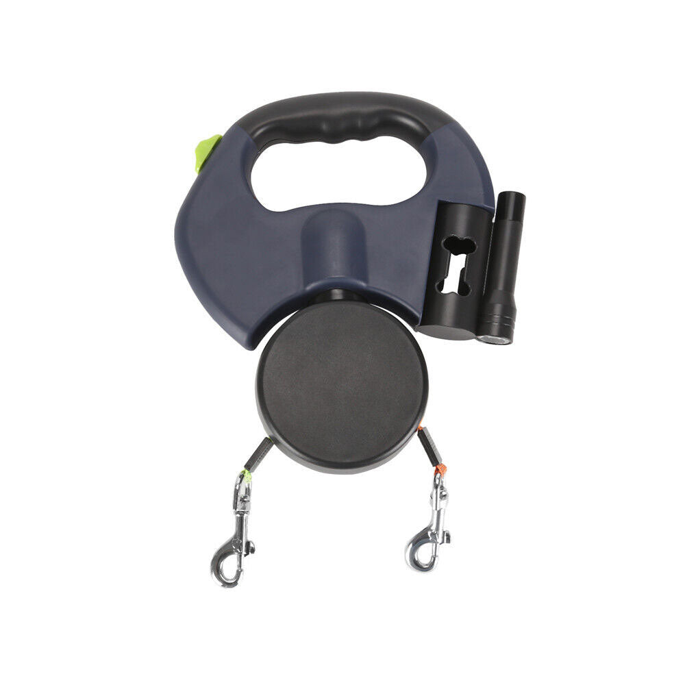 Retractable Pet Dog Double Lead Leash Dual Dog Pet Leash Durable Pet Leash Rope