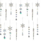 18Pcs Hanging Acrylic Christmas Snowflake Icicle Drop Ornaments for Xmas Tree