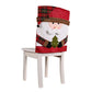 Christmas Chair Covers with Santa Hat for Holiday Dinner Party