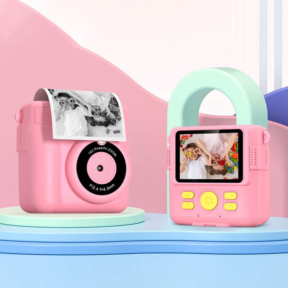Instant Print Camera Zero Ink Print Photo Camera with 32G TF Card