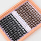 Dark Brown Natural Cluster Lashes DIY Fluffy Individual Reusable for Light Hair