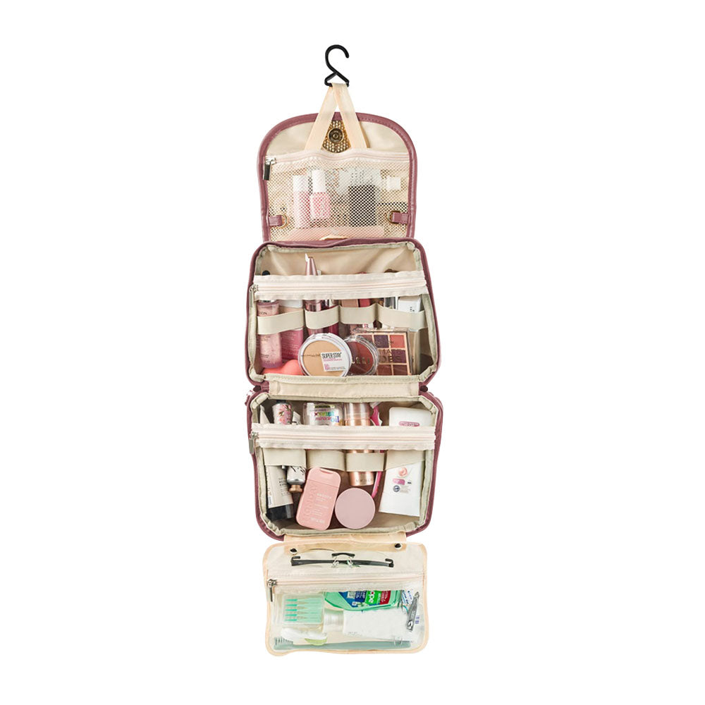 Large Capacity Water-resistant Toiletry Bag Travel Bag with Hanging Hook