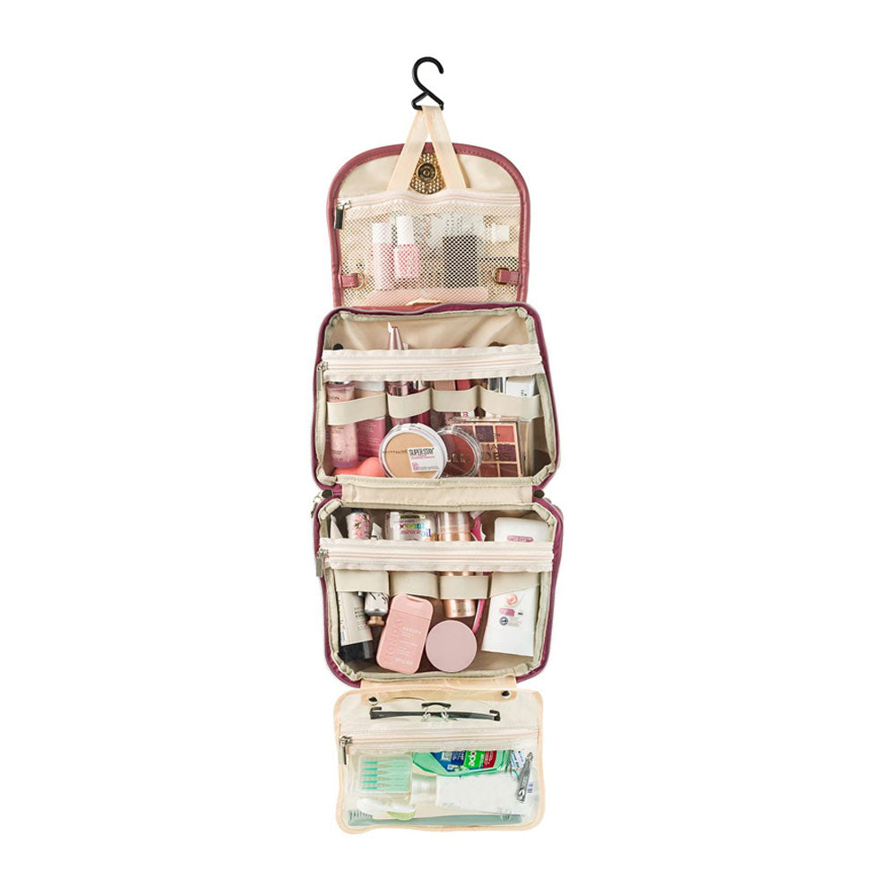 Large Capacity Water-resistant Toiletry Bag Travel Bag with Hanging Hook
