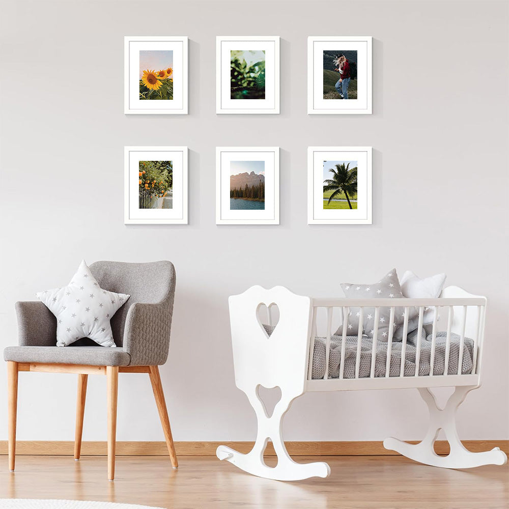 Wall Gallery Photo Frame Picture Frame Display Pictures for Home Office-White