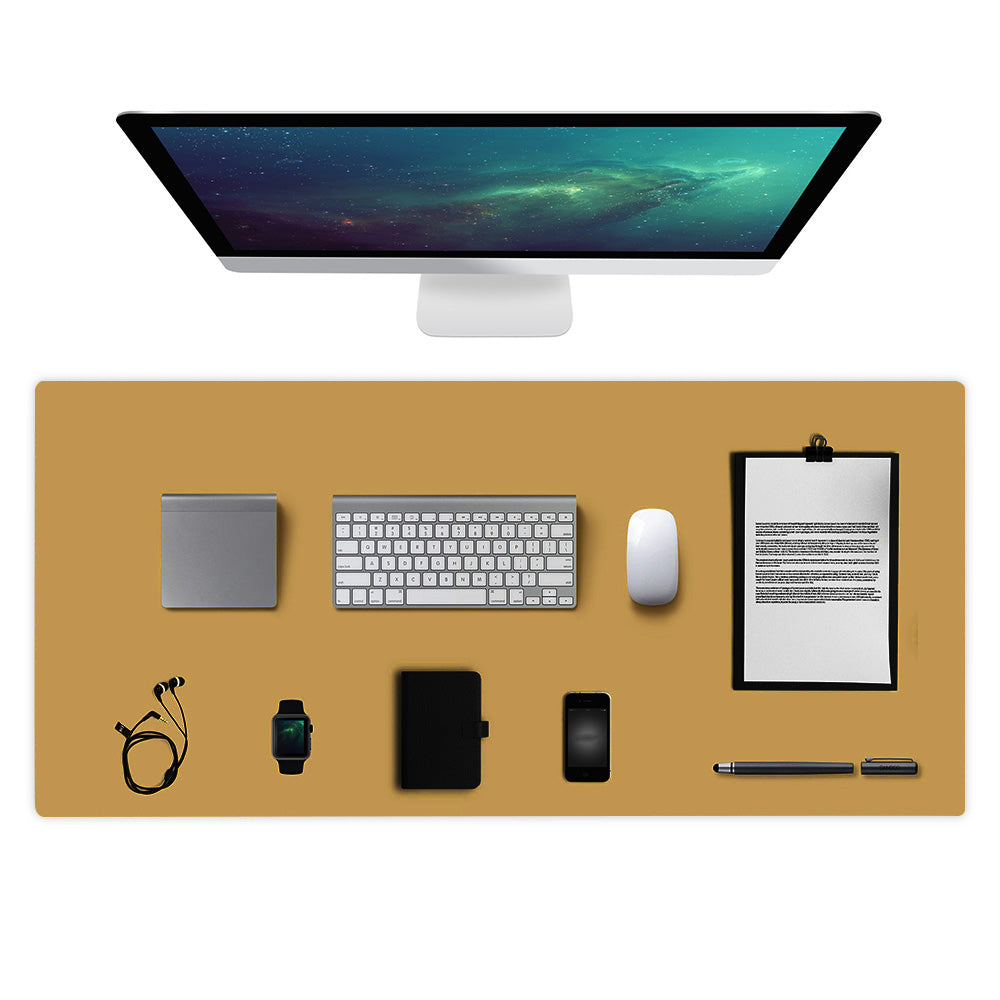 Dual-Sided Leather Desk Pad and Mouse Mat