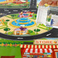 Floor Play Mat Rug Traffic Road Signs Car Track City Carpet Toy with 10 Trees