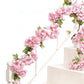 4Pcs Sakura Vine Artificial Silk Hanging Garland 2.3 m for Wedding and Home Decoration