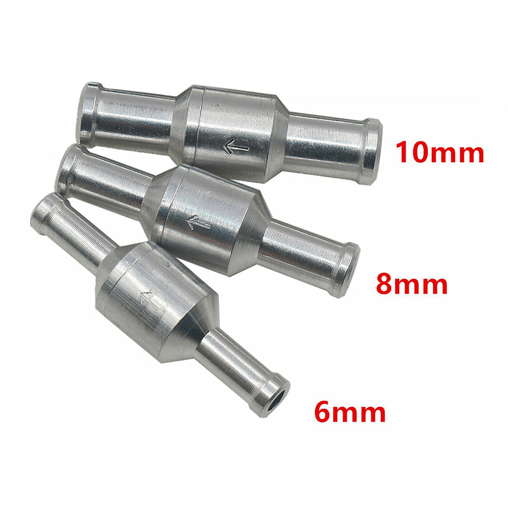 2 PCS One Way Non Return Check Valve Aluminum Alloy One Way Check Valve for Fuel Oil Water