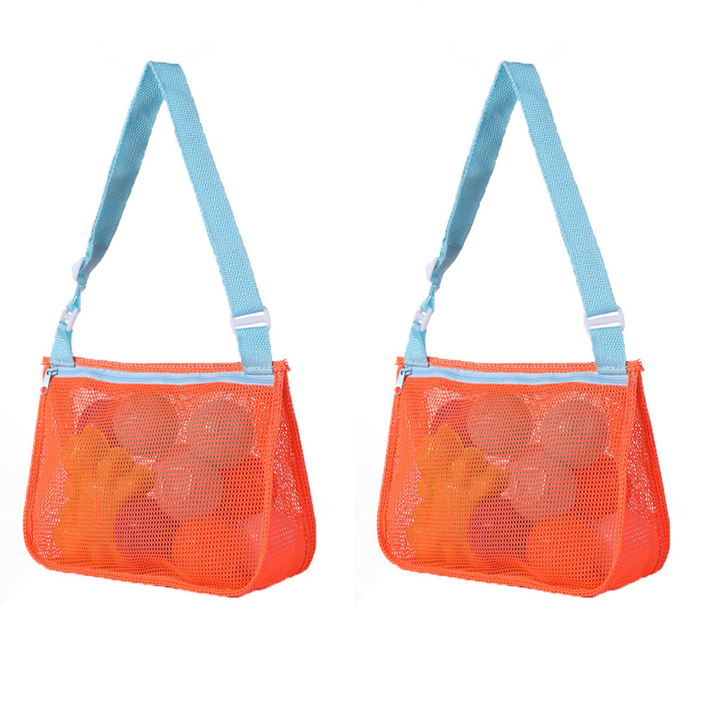 2Pcs Beach Toy Seashell Mesh Collecting Bag