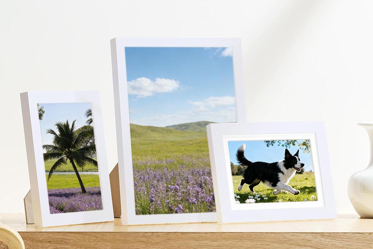 15 Piece Picture Frame Set Multi-size Collage Photo Frames for Wall or Tabletop Display