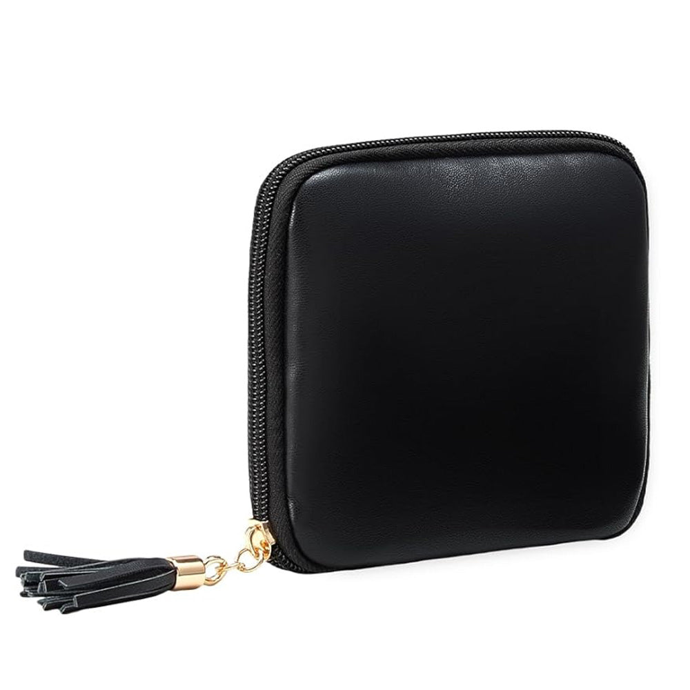 PU Multi Compartment Travel Jewelry Organizer Bag with Velvet Lining