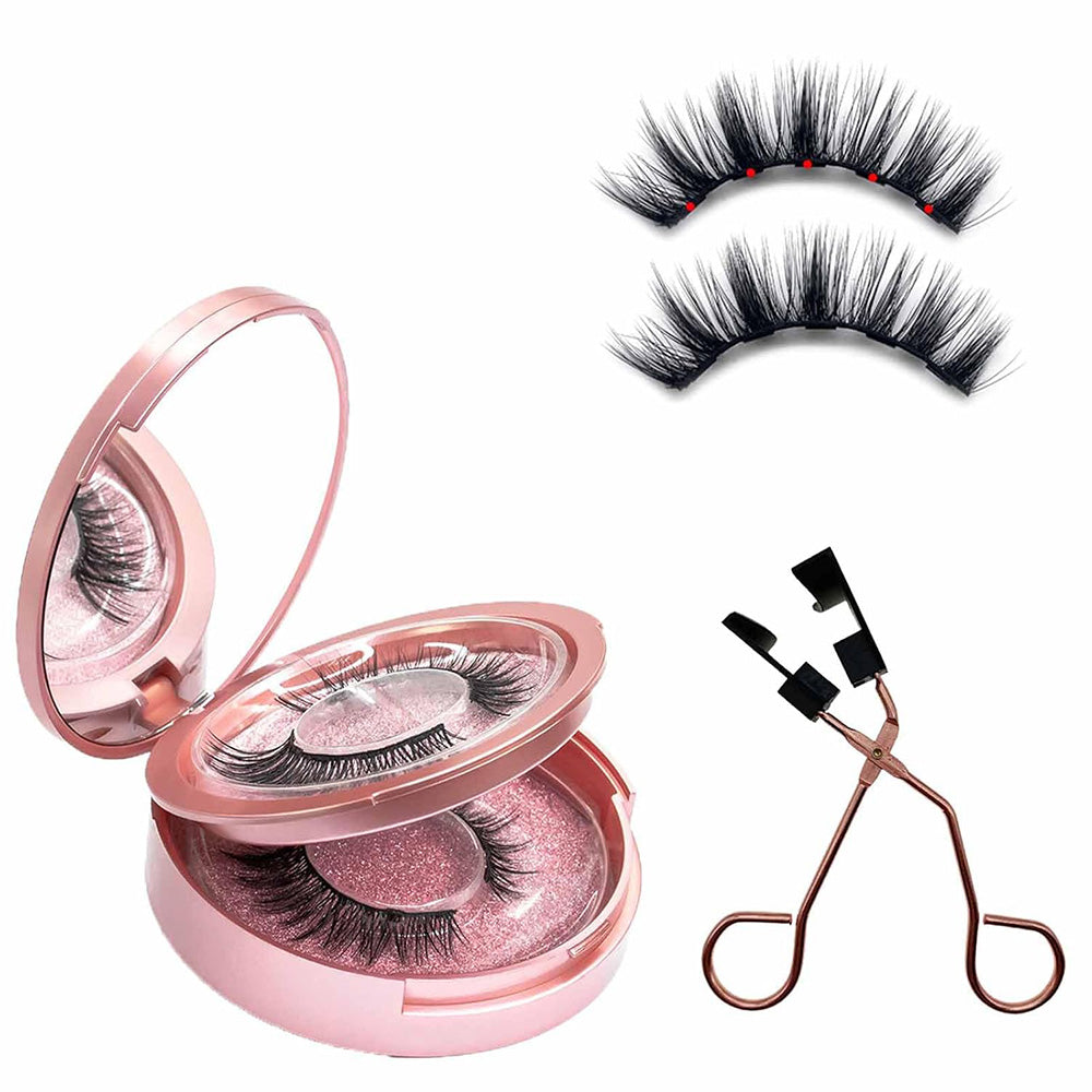 3Pair Eyelash Kit with Glue-Free Reusable Eyelash Clip Set