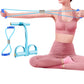 6 Tube Pedal Ankle Puller Fitness Exercise Rope with 8-Shape Resistance Band