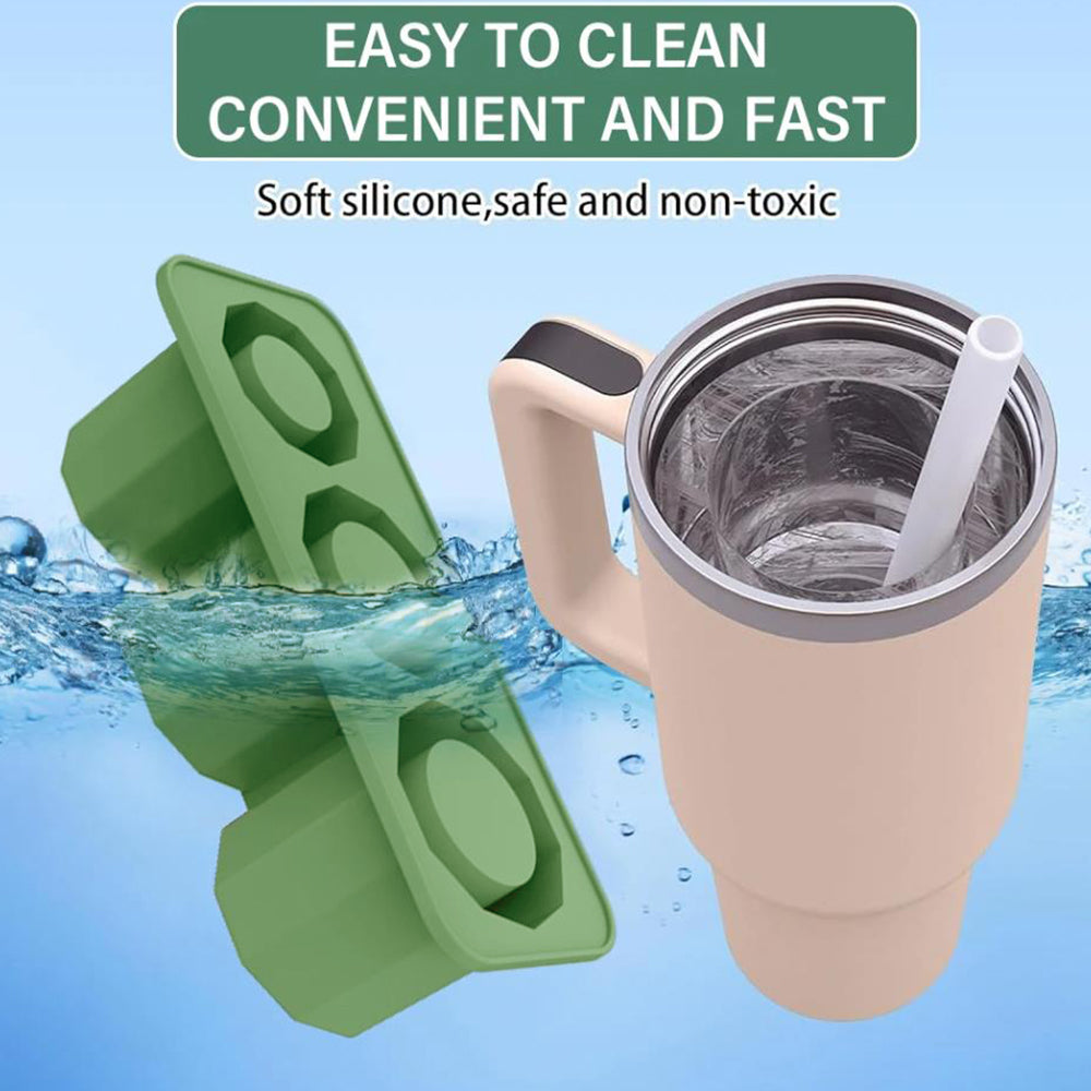 Ice Cube Tray for Stanley 30-40 Oz Tumbler Cup Silicone Ice Mold Maker with Lid
