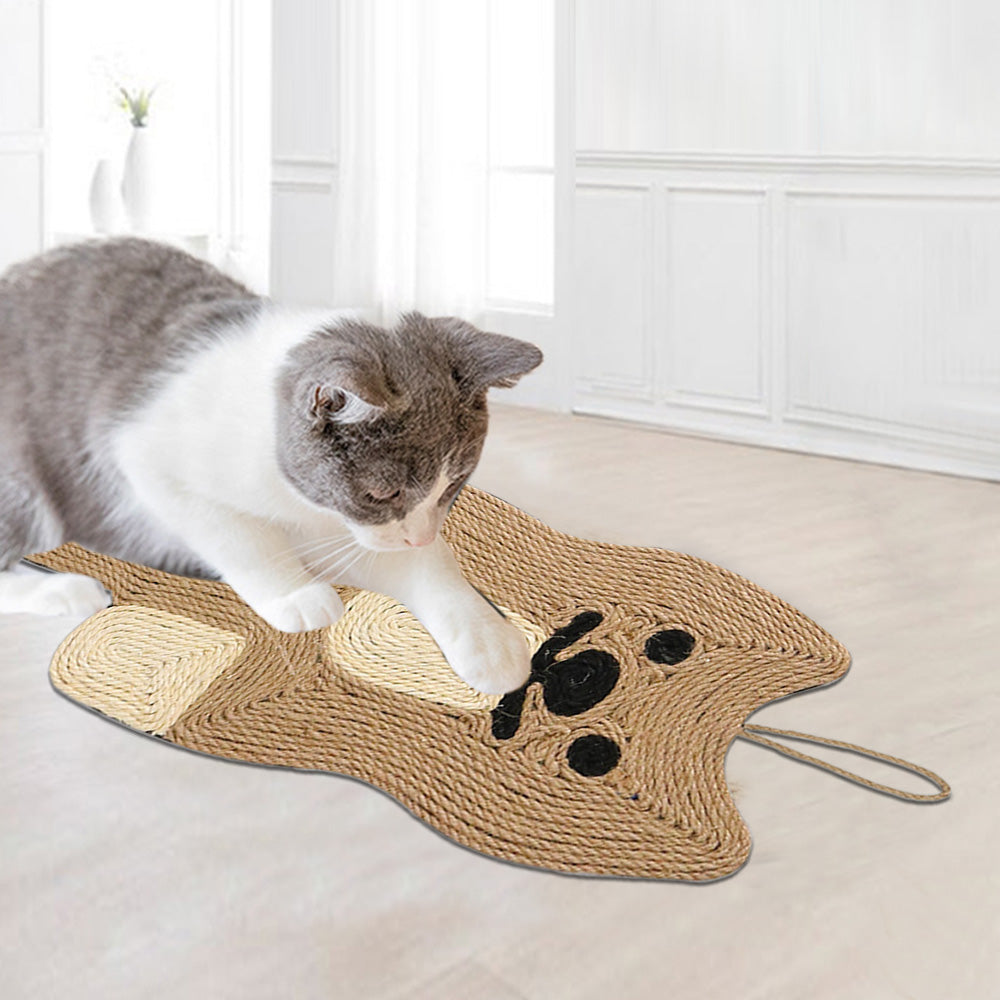 Wall Cat Scratcher Mat Sisal Cat Scratching Pad for Indoor Cats Kitten