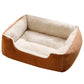 Rectangle Plush Pet Bed Dog Sofa Cozy Puppy Cat Bed-Coffee