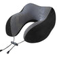 Hooded Travel Pillow with 3D Eye Masks Memory Foam Neck Pillow for Airplane Sleeping
