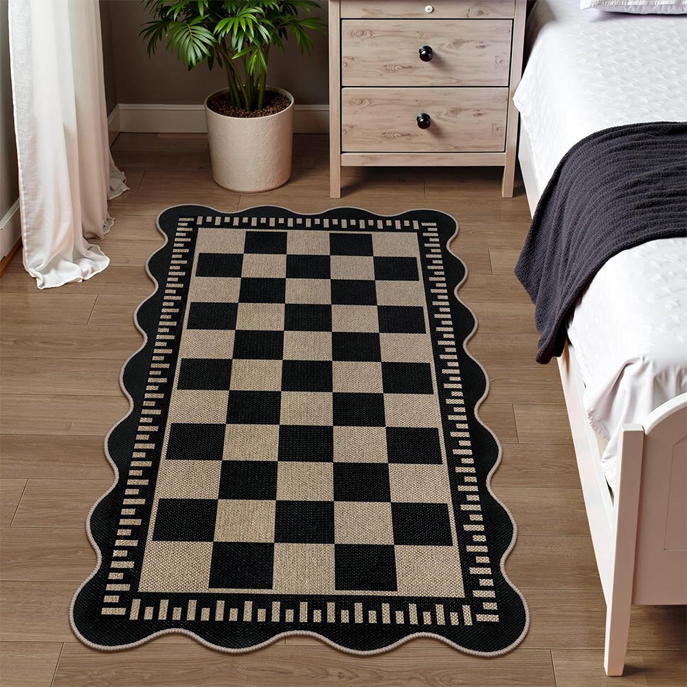 Vintage Low Pile Rug Washable Mat for Living Room Bedroom-Style 1
