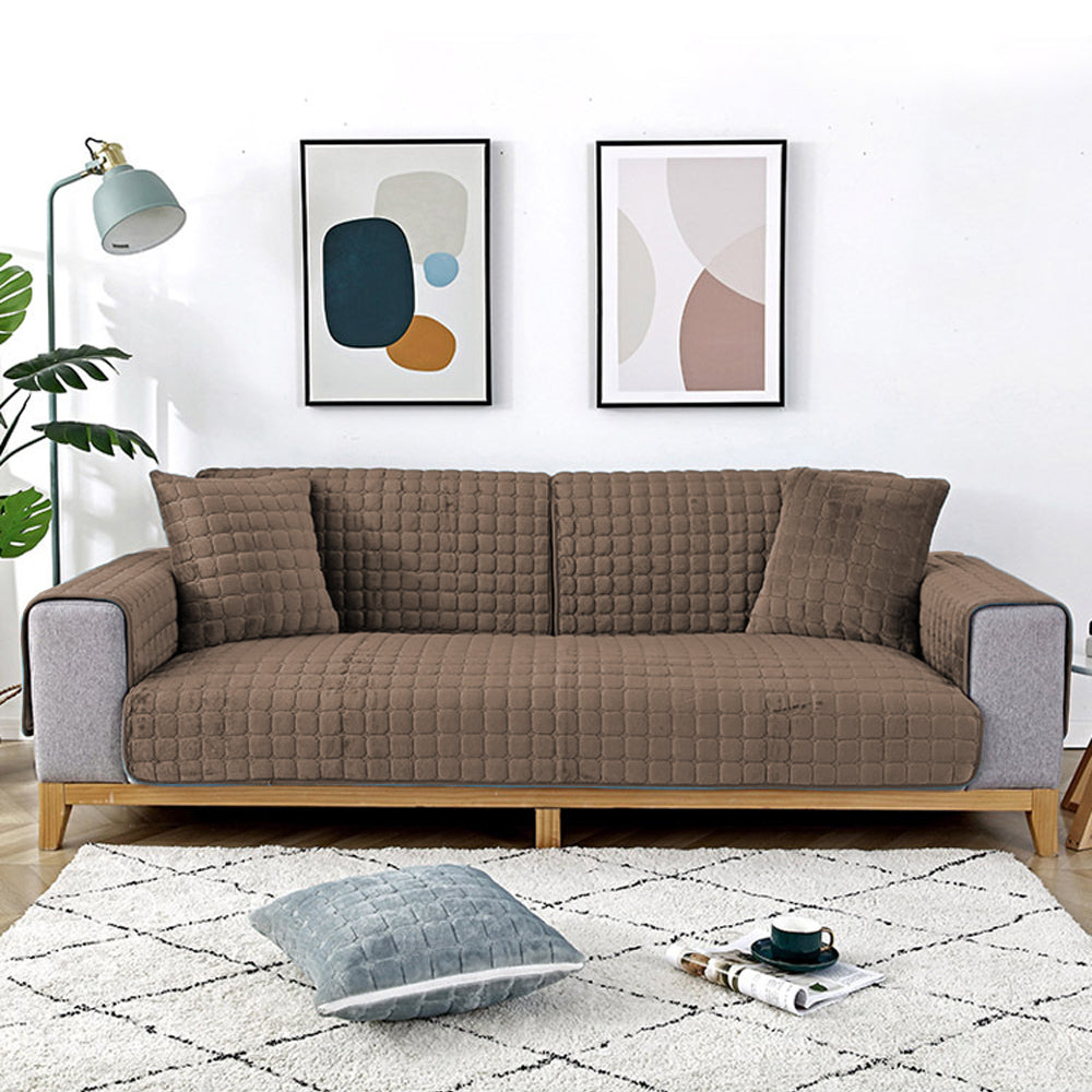 Flannel Non-Slip Thickened Sofa Cushion Cover-210X70CM
