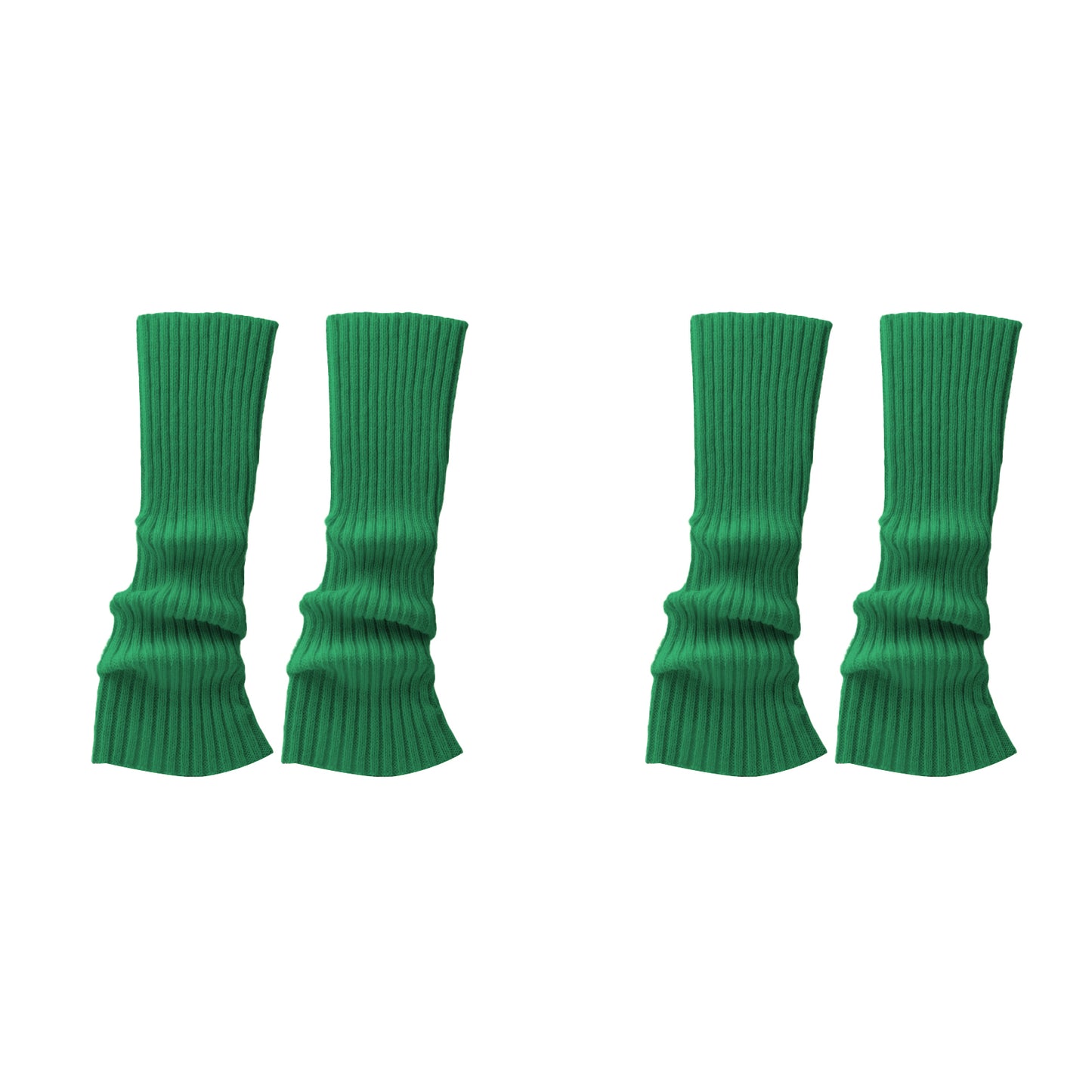 2Pcs The 80s Ribbed Knitted Long Socks for Women