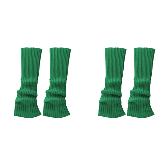 2Pcs The 80s Ribbed Knitted Long Socks for Women