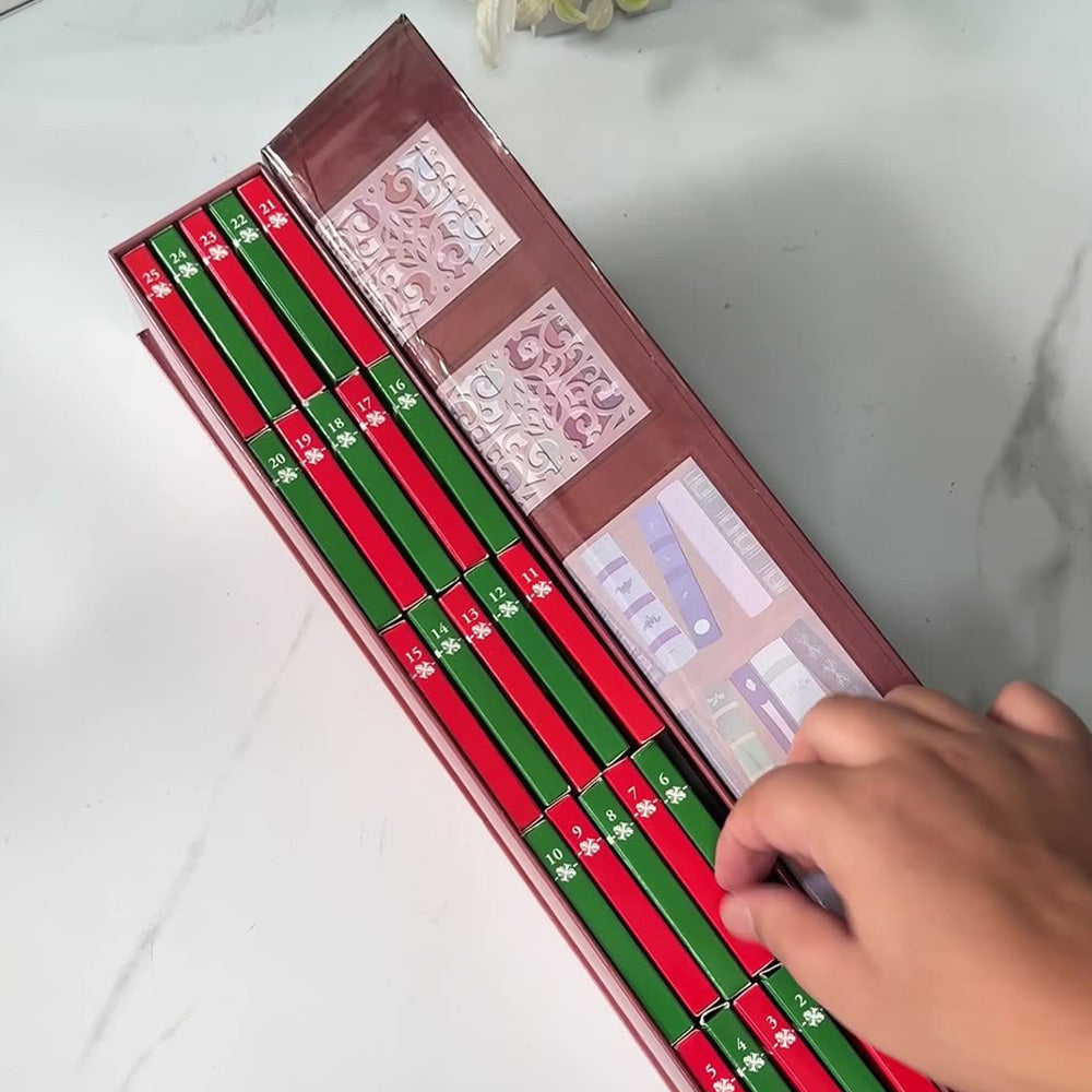 Mini Book Advent Calendar with 25 Book Ornaments for Christmas Countdown Holiday Decorations