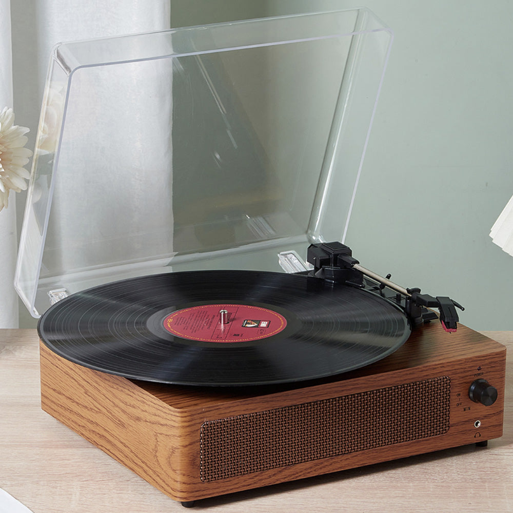 Portable Retro Bluetooth Vintage Vinyl Record Player with Speakers
