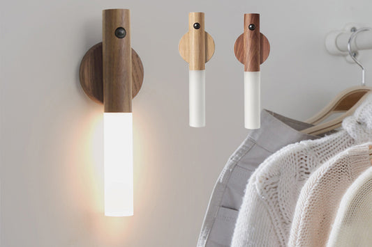 2Pcs Rechargeable Motion Sensor LED Night Light Wall Mount Cabinet Light