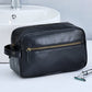 PU Toiletry Bag for Men Large Travel Wash Bag Shaving Water-Resistant