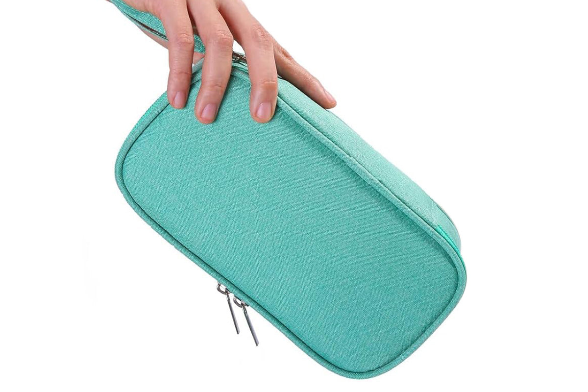Insulated Insulin Cooling Bag Multi-Layer Medical Cooler for Diabetes Travel -Pink