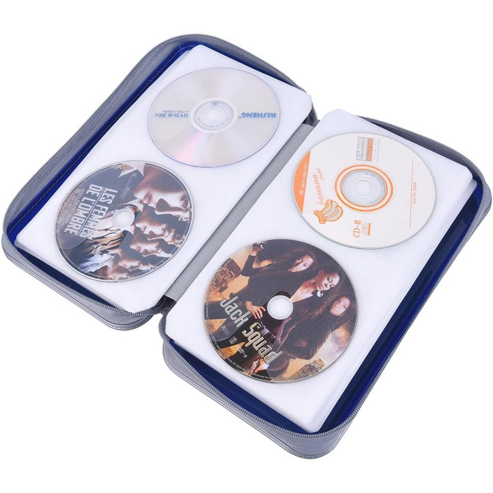 CD Case 96 Capacity CD Holder Case Portable CD DVD Storage Organizer
