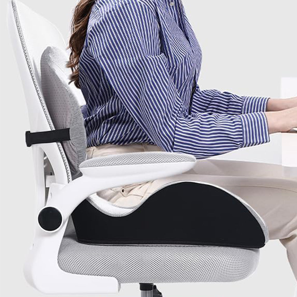 Memory Foam Seat Cushion Lumbar Support Pillow Chair Pad for Office Car