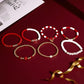 7 Piece Elastic Clay Bead Football Bracelet Stack Set