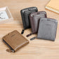 Men RFID Blocking PU Zipper Bifold Wallet Credit Card ID Holder