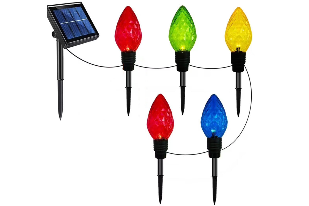 LED Strawberry Pathway Lights Solar Powered Outdoor Decoration for Lawn and Holiday Yard