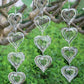 3Pcs Stainless Steel Rotating Reflective Bird Scare Tool-Heart-shaped