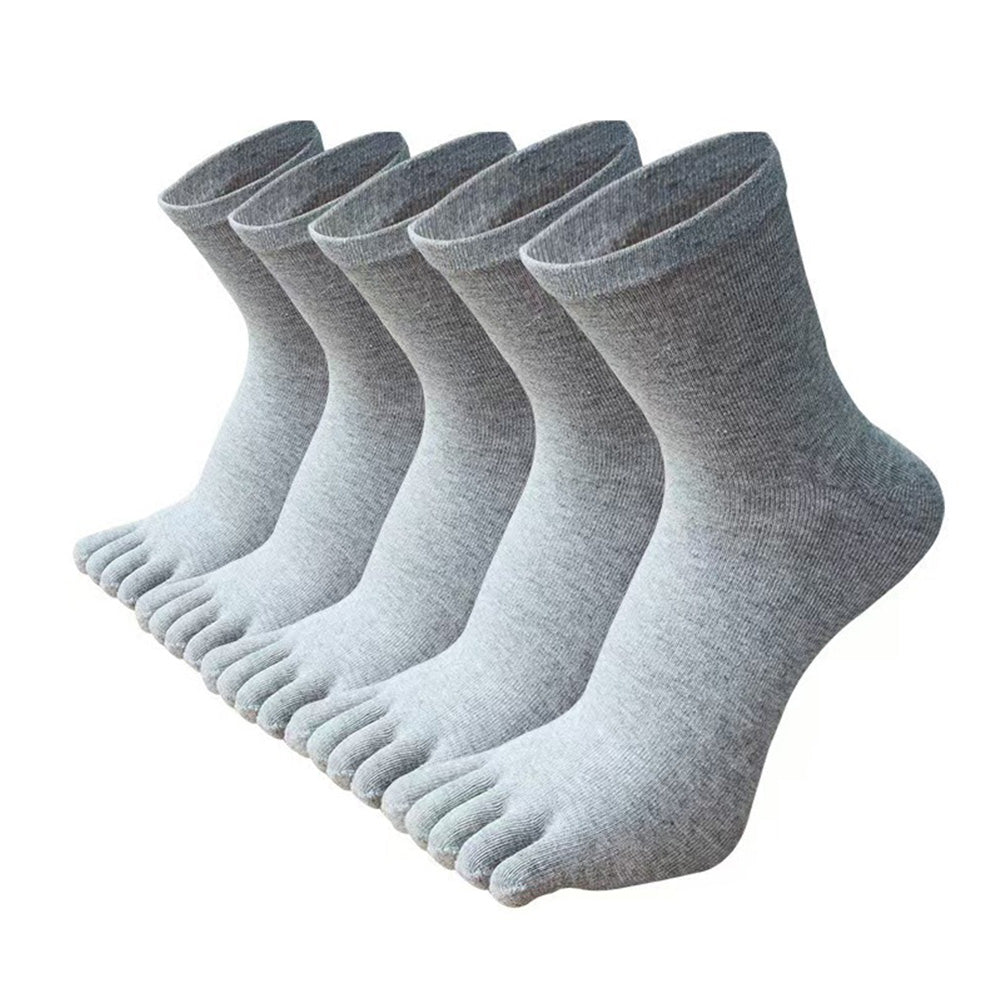 5 Pack Mens Breathable Five Toe Socks