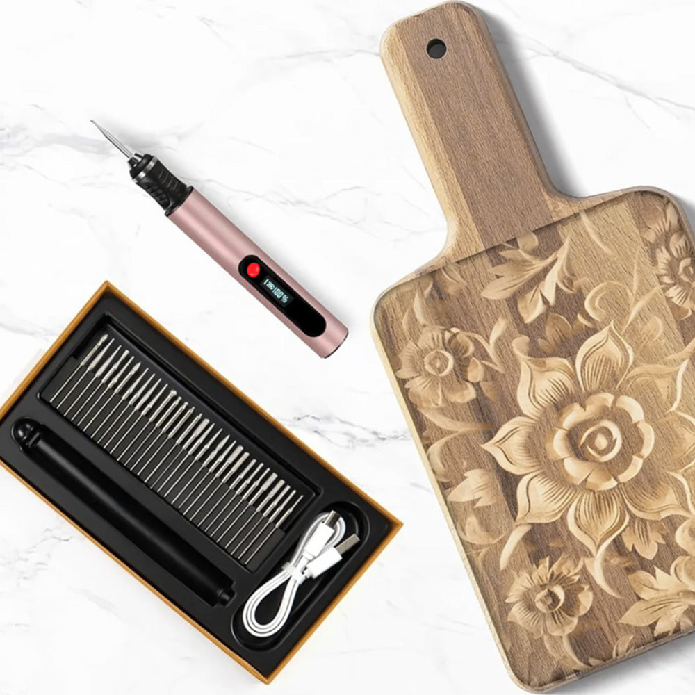 Electric Engraving Pen with 30 Bits 3-Speed Adjust Engraving Pen for Metal Wood Glass