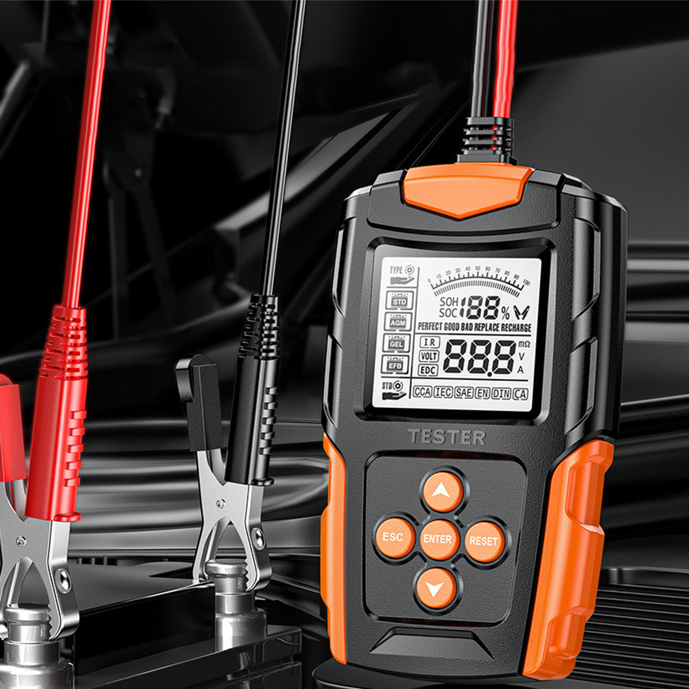 Car Battery Tester 12V 24V Gel AGM Wet Battery Analyzer Charging Diagnostic Test