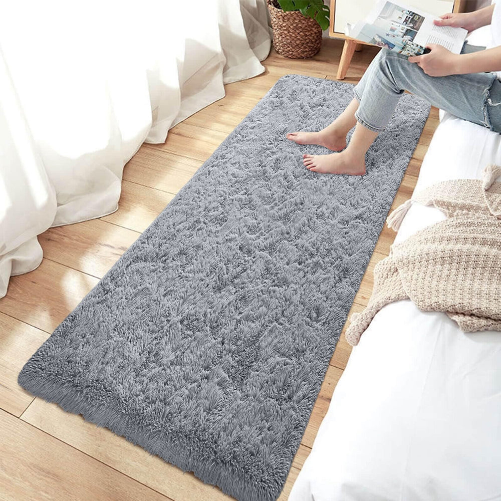 Super Soft Shaggy Rugs Fluffy Carpets Non Slip Hallway Runner Rug