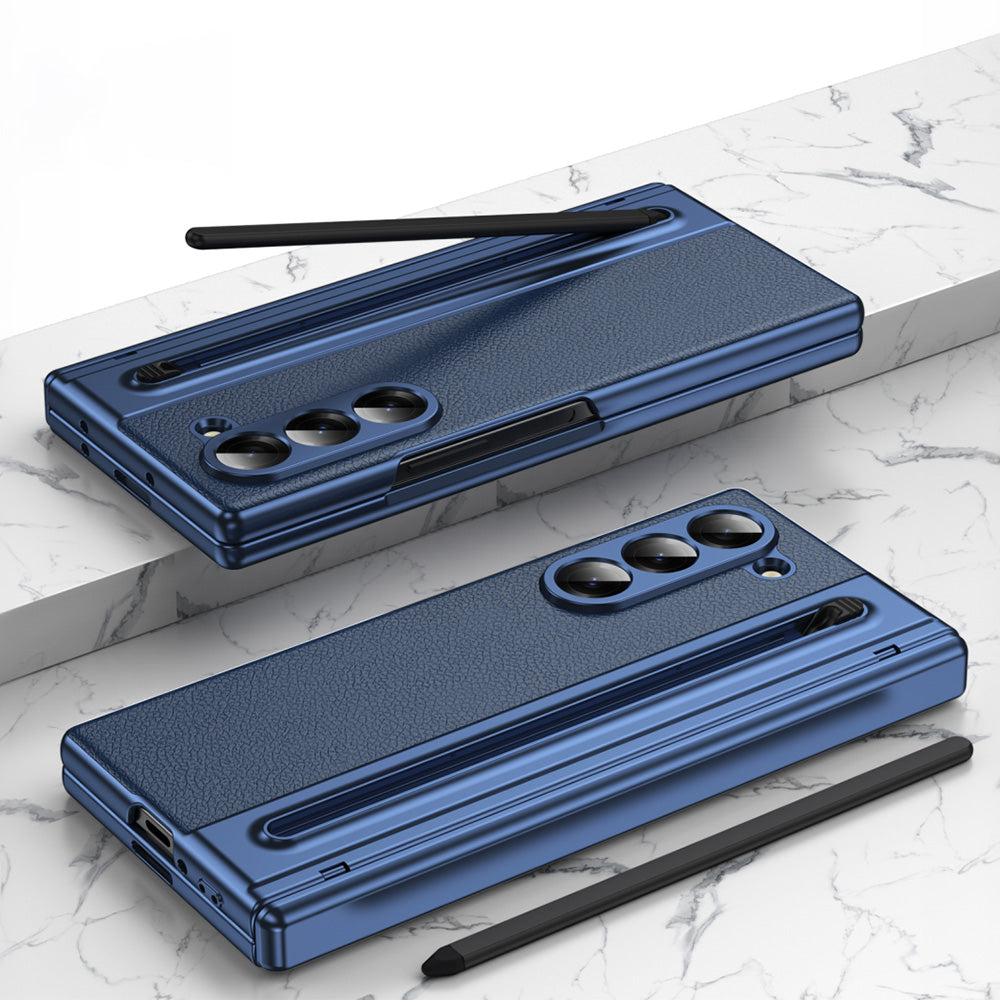 Phone Case for Samsung Z Fold 7 with Pen Holder Full Coverage Hinge Protection