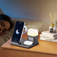 6-in-1 Wireless Charger with Alarm Clock and Night Light for Smartphone/Watch/Earbuds
