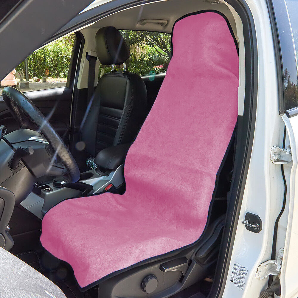 Car Front Seat Cover Sports Sweat Towel-Pink